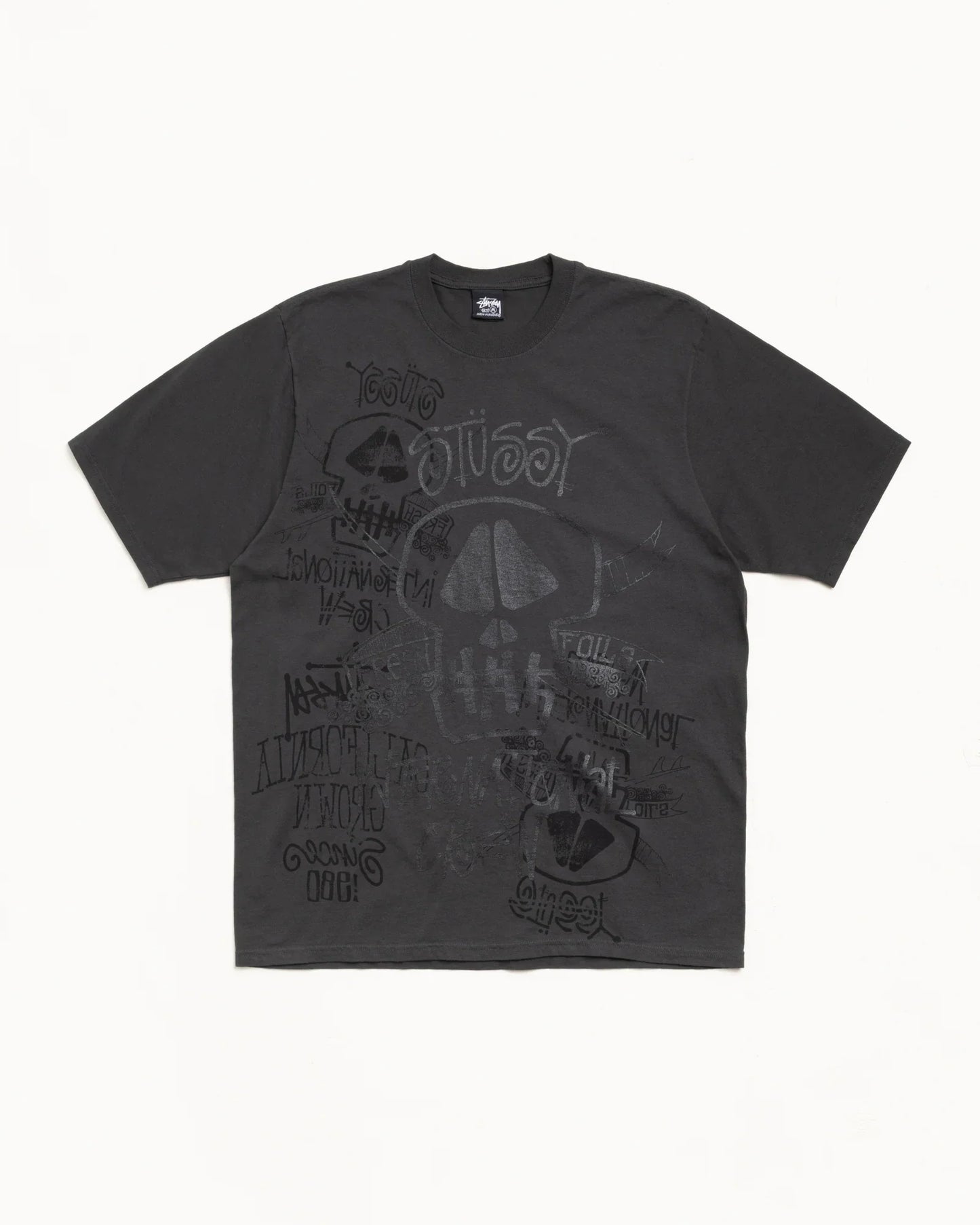 STUSSY SKULLS TEE PIGMENT DYED
