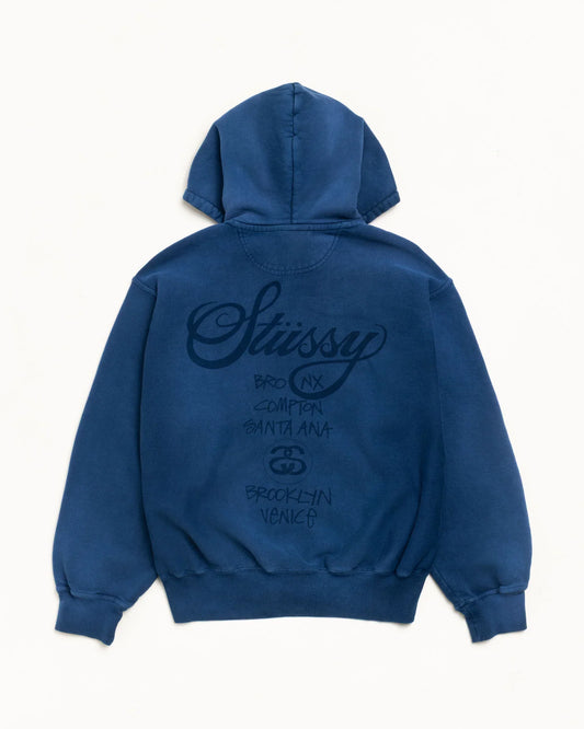 STUSSY WORLD TOUR ZIP HOODIE