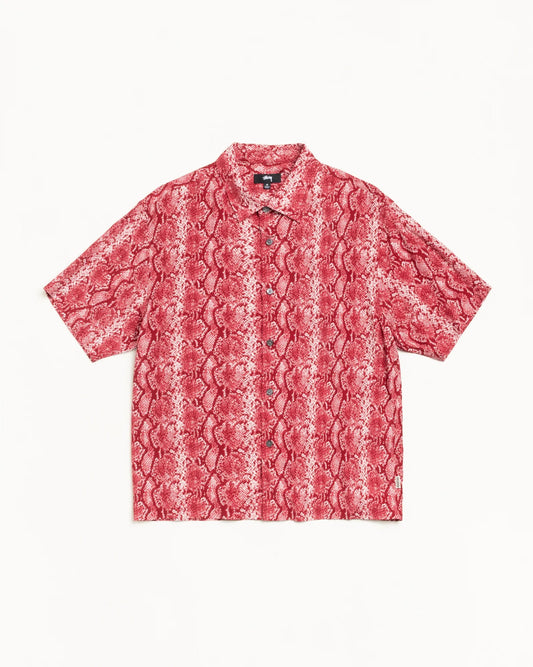 STUSSY PYTHON SS SHIRT RED