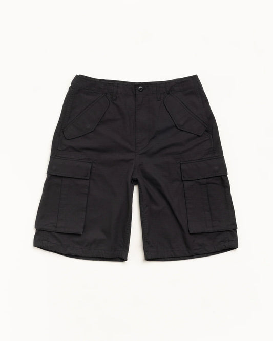 STUSSY CARGO SHORT RIPSTOP BLACK