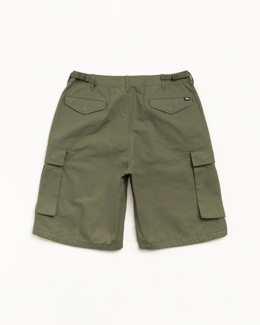STUSSY CARGO SHORT RIPSTOP OLIVE GREEN