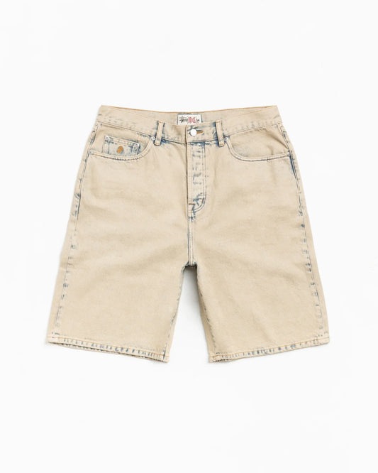 STUSSY BIG OL' SHORT DENIM KHAKI WASH