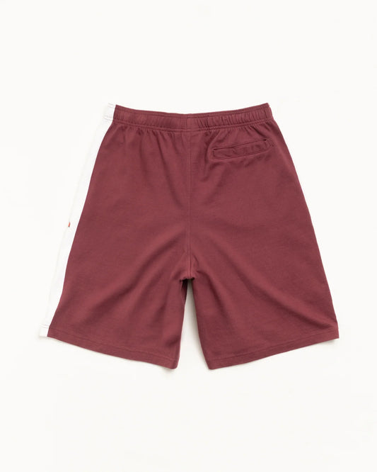 STUSSY STRIPE JERSEY SHORT BURGUNDY