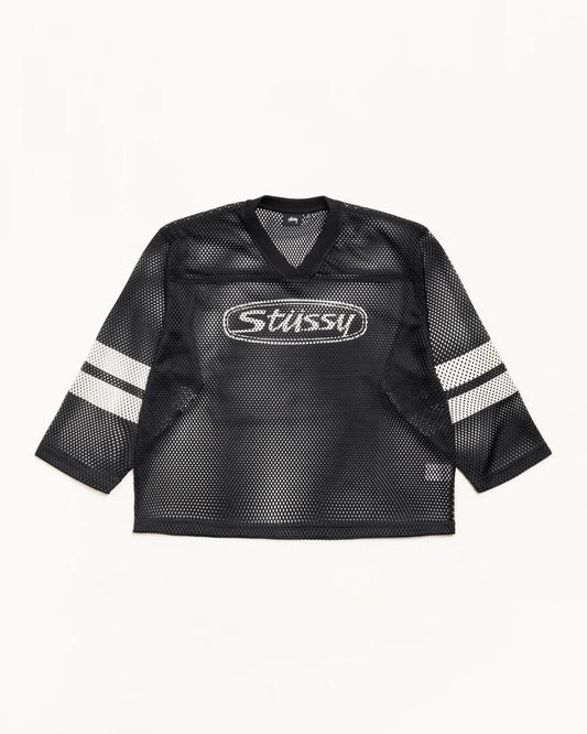 STUSSY TRUCKER TEAM JERSEY BLACK