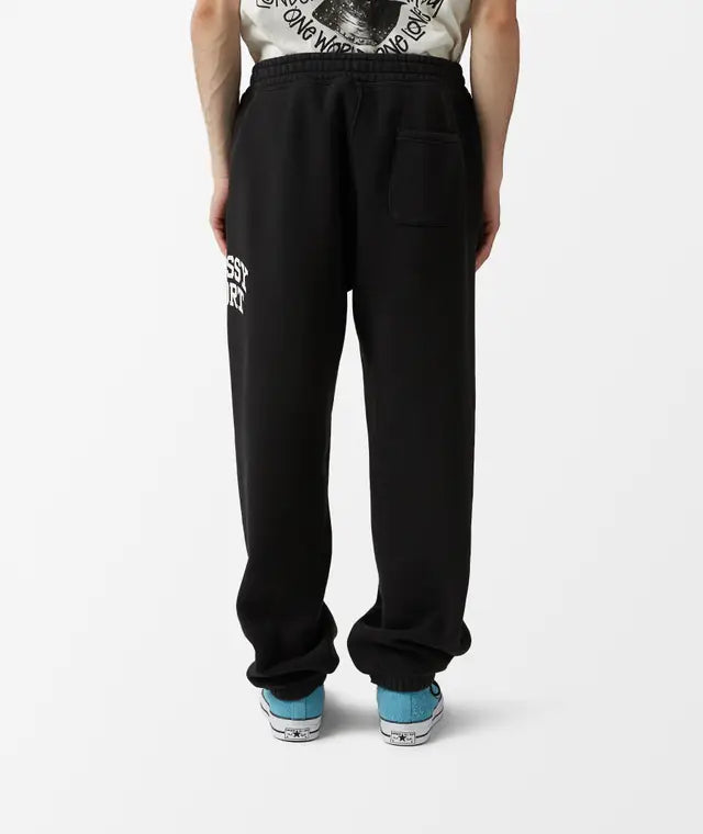 STUSSY FLEECE SPORT SWEATPANTS - BLACK