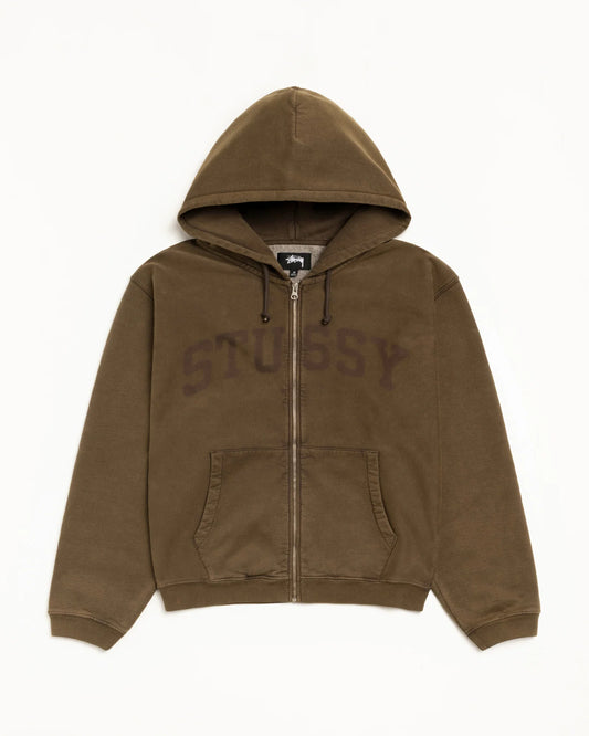 STUSSY FADED GRAPHIC ZIP HOODIE