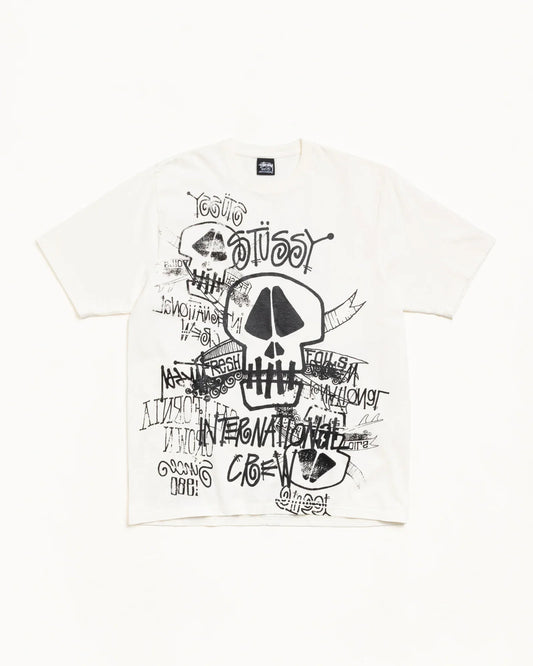 STUSSY SKULLS TEE PIGMENT DYED