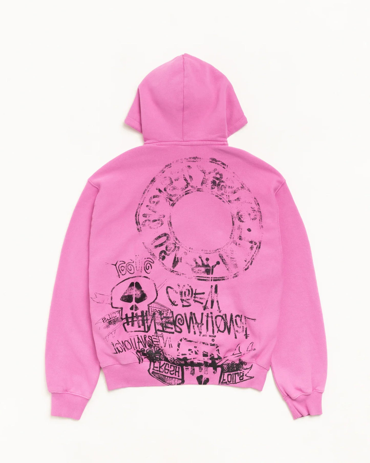 STUSSY SKULLS ZIP HOODIE PIGMENT DYED