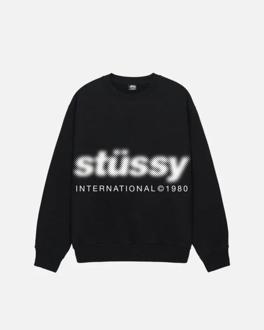 STUSSY BLUR CREW BLACK