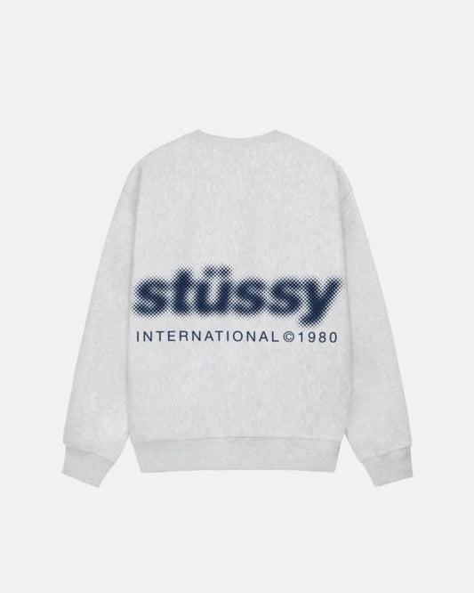 STUSSY BLUR GREY CREW
