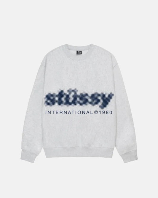 STUSSY BLUR GREY CREW